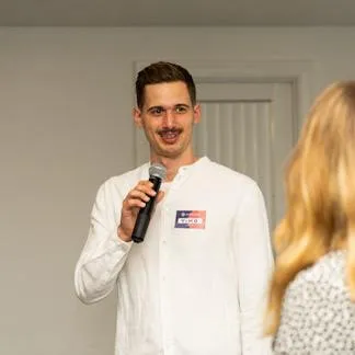 Timo Clasen bei einem Networking-Event